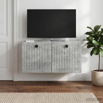 ARDEBO.de - Wandmontierter TV-Schrank Betongrau 59,5 x 31 x 30 cm