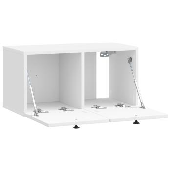 Wandmontierter TV-Schrank Hochglanz Weiß 59,5 x 31 x 30 cm
