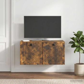 ARDEBO.de - Wandmontierter TV-Schrank Geräucherte Eiche 59,5 x 31 x 30 cm