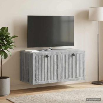ARDEBO.de - Wandmontierter TV-Schrank Graues Sonoma 59,5 x 31 x 30 cm