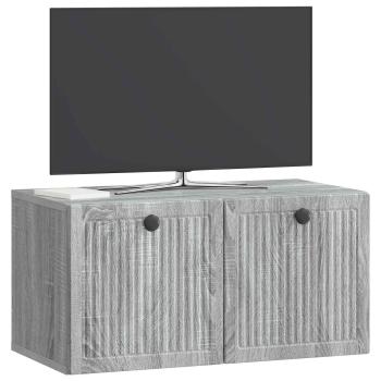Wandmontierter TV-Schrank Graues Sonoma 59,5 x 31 x 30 cm