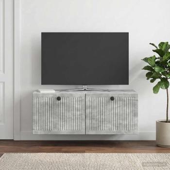 ARDEBO.de - Wandmontierter TV-Schrank Betongrau 78,5 x 31 x 30 cm