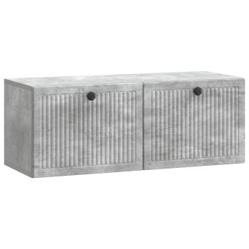 Wandmontierter TV-Schrank Betongrau 78,5 x 31 x 30 cm