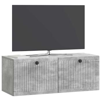 Wandmontierter TV-Schrank Betongrau 78,5 x 31 x 30 cm
