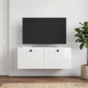 Wandmontierter TV-Schrank Hochglanz Weiß 78,5 x 31 x 30 cm