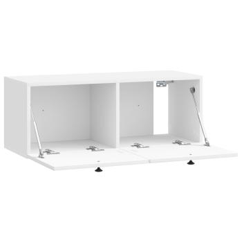 Wandmontierter TV-Schrank Hochglanz Weiß 78,5 x 31 x 30 cm