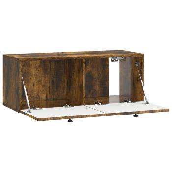Wandmontierter TV-Schrank Geräucherte Eiche 78,5 x 31 x 30 cm