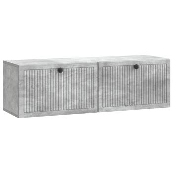 Wandmontierter TV-Schrank Betongrau 98 x 31 x 30 cm