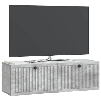 Wandmontierter TV-Schrank Betongrau 98 x 31 x 30 cm