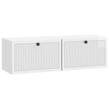 Wandmontierter TV-Schrank Hochglanz Weiß 98 x 31 x 30 cm