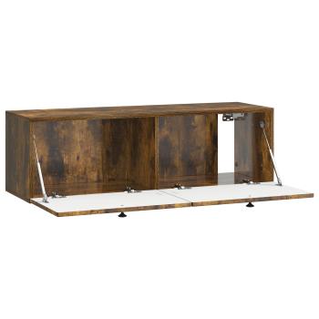 Wandmontierter TV-Schrank Geräucherte Eiche 98 x 31 x 30 cm
