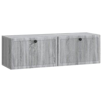 Wandmontierter TV-Schrank Graues Sonoma 98 x 31 x 30 cm
