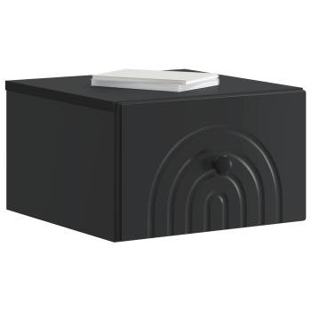 Wandmontierter Nachttisch Schwarz 33 x 34,5 x 20 cm
