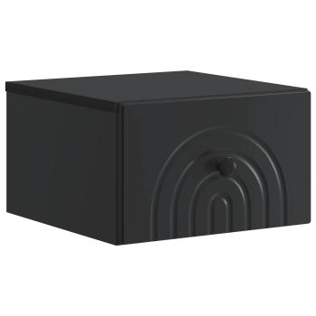 Wandmontierter Nachttisch 2 stk. Schwarz 33 x 34,5 x 20 cm