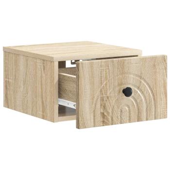 Wandmontierter Nachttisch Sonoma-Eiche 33 x 34,5 x 20 cm