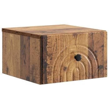 Wandmontierter Nachttisch 2 stk. Altholz 33 x 34,5 x 20 cm