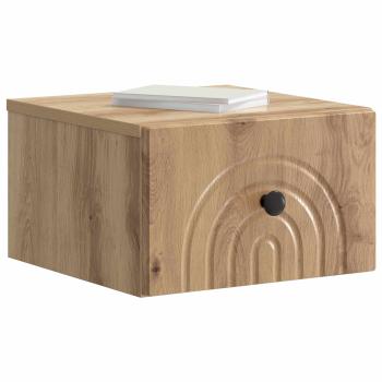 Wandmontierter Nachttisch Artisan-Eiche 33 x 34,5 x 20 cm