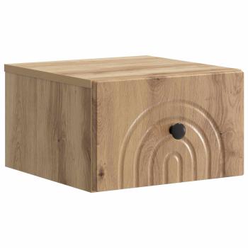 Wandmontierter Nachttisch 2 stk. Artisan-Eiche