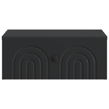 Wandmontierter Nachttisch Schwarz 49 x 34,5 x 20 cm