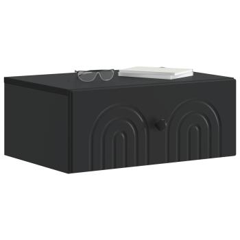 Wandmontierter Nachttisch 2 Stk. Schwarz 49 x 34,5 x 20 cm