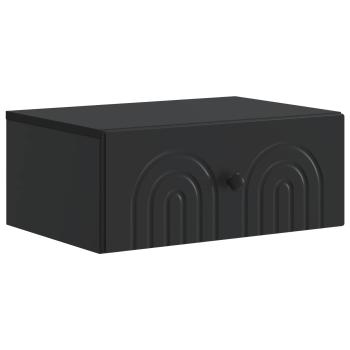 Wandmontierter Nachttisch 2 Stk. Schwarz 49 x 34,5 x 20 cm