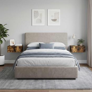ARDEBO.de - Wandmontierter Nachttisch 2 Stk. Räuchereiche 49 x 34,5 x 20 cm