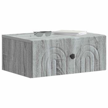 Wandmontierter Nachttisch 2 Stk. Sonoma-Grau 49 x 34,5 x 20 cm