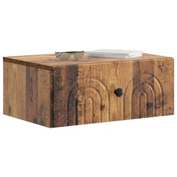 Wandmontierter Nachttisch 2 Stk. Altholz 49 x 34,5 x 20 cm