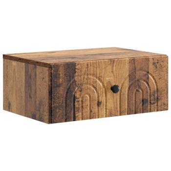 Wandmontierter Nachttisch 2 Stk. Altholz 49 x 34,5 x 20 cm