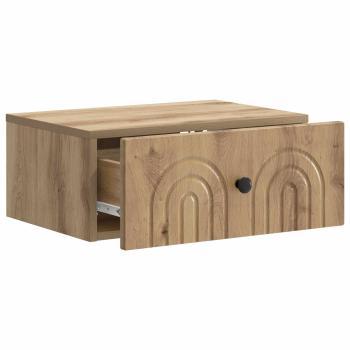 Wandmontierter Nachttisch Artisan-Eiche 49 x 34,5 x 20 cm