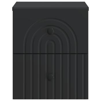 Wandmontierter Nachttisch Schwarz 33 x 34,5 x 40 cm