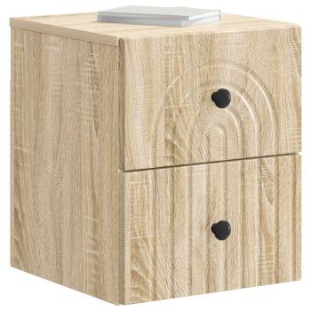 Wandmontierter Nachttisch Sonoma-Eiche 33 x 34,5 x 40 cm
