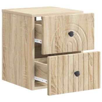 Wandmontierter Nachttisch Sonoma-Eiche 33 x 34,5 x 40 cm