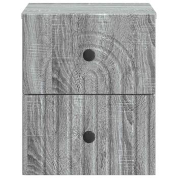 Wandmontierter Nachttisch Graues Sonoma 33 x 34,5 x 40 cm