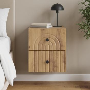ARDEBO.de - Wandmontierter Nachttisch Artisan-Eiche 33 x 34,5 x 40 cm