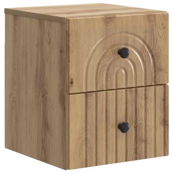 Wandmontierter Nachttisch Artisan-Eiche 33 x 34,5 x 40 cm