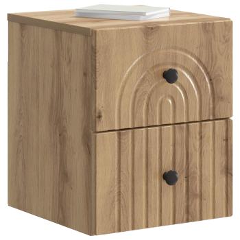 Wandmontierter Nachttisch Artisan-Eiche 33 x 34,5 x 40 cm