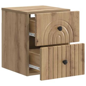 Wandmontierter Nachttisch Artisan-Eiche 33 x 34,5 x 40 cm