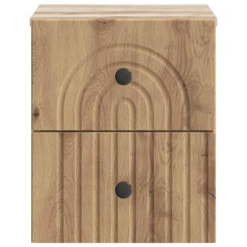 Wandmontierter Nachttisch Artisan-Eiche 33 x 34,5 x 40 cm