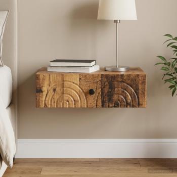 ARDEBO.de - Wandmontierter Beistelltisch 59 x 34,5 x 17 cm Holzwerkstoff