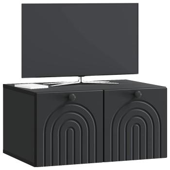 Wandmontierter TV-Schrank Schwarz 59,5 x 41 x 30 cm