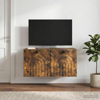 ARDEBO.de - Wandmontierter TV-Schrank Geräucherte Eiche 59,5 x 41 x 30 cm
