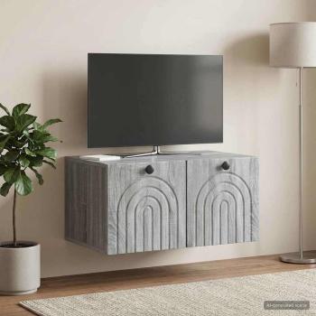 ARDEBO.de - Wandmontierter TV-Schrank Graues Sonoma 59,5 x 41 x 30 cm