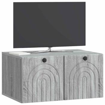Wandmontierter TV-Schrank Graues Sonoma 59,5 x 41 x 30 cm