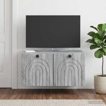 Wandmontierter TV-Schrank Graues Sonoma 59,5 x 41 x 30 cm