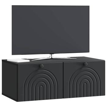 Wandmontierter TV-Schrank Schwarz 78,5 x 41 x 30 cm