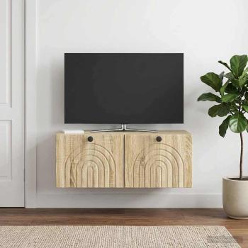 ARDEBO.de - Wandmontierter TV-Schrank Sonoma-Eiche 78,5 x 41 x 30 cm