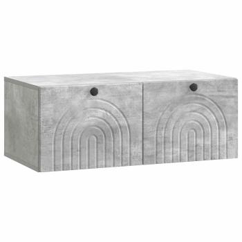 Wandmontierter TV-Schrank Betongrau 78,5 x 41 x 30 cm