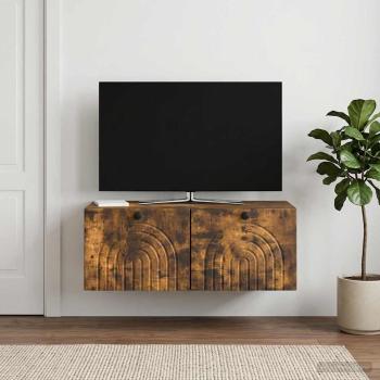 ARDEBO.de - Wandmontierter TV-Schrank Geräucherte Eiche 78,5 x 41 x 30 cm