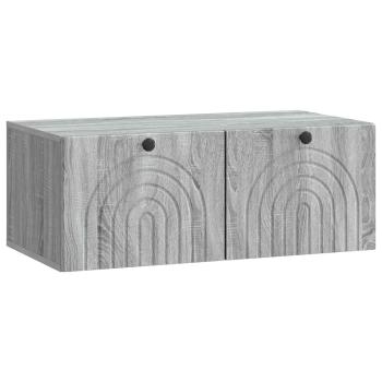 Wandmontierter TV-Schrank Graues Sonoma 78,5 x 41 x 30 cm